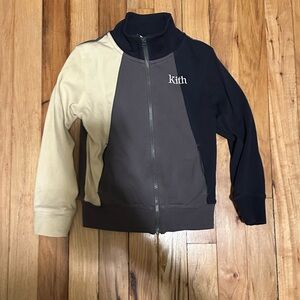 Kith Kids Tri-Tone Jacket - Black, Brown, Beige Sz 6